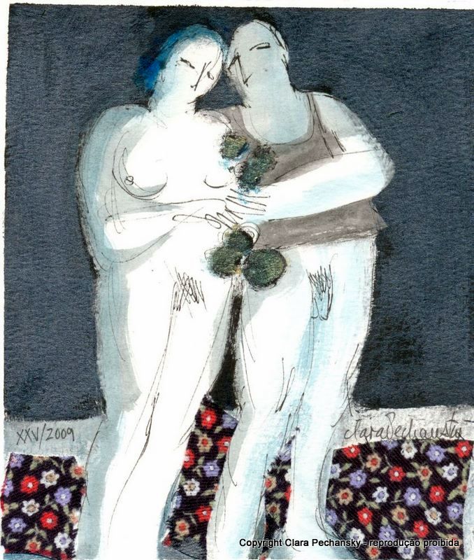 desenho-clara-pechansky-d1-CASAL-NU-COM-FLORES-técn-comb-170x148mm