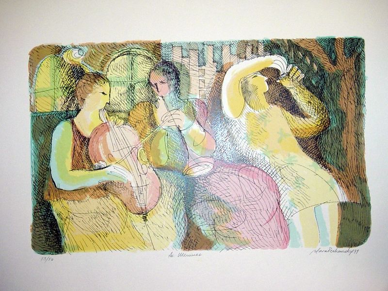 gravura-clara-pechansky-Las-Meninas-48x66cm-Serigraph