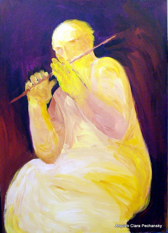 pintura-clara-pechansky-Flautista-60x50cm-2007
